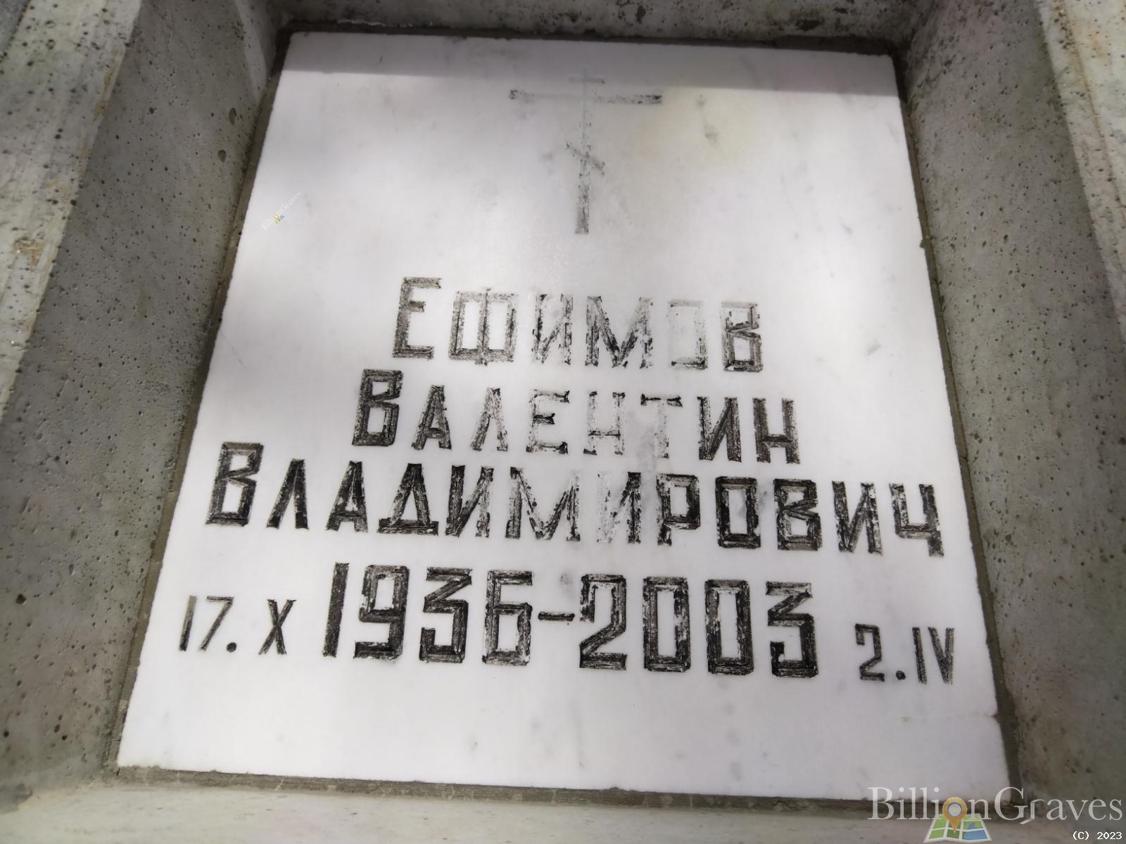 Ефимов Валентин Владимирович