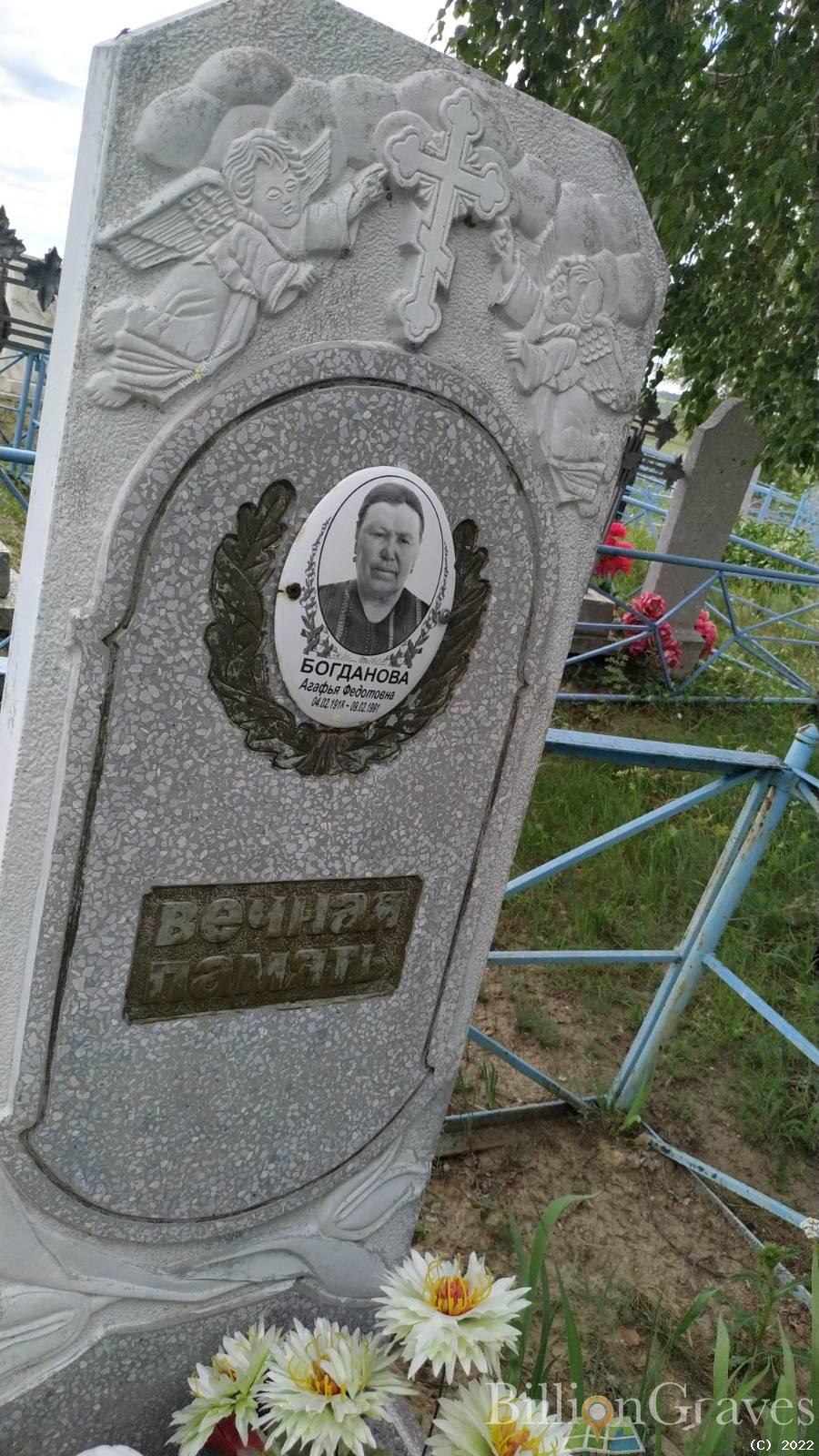 Богданова Агафья Федотовна