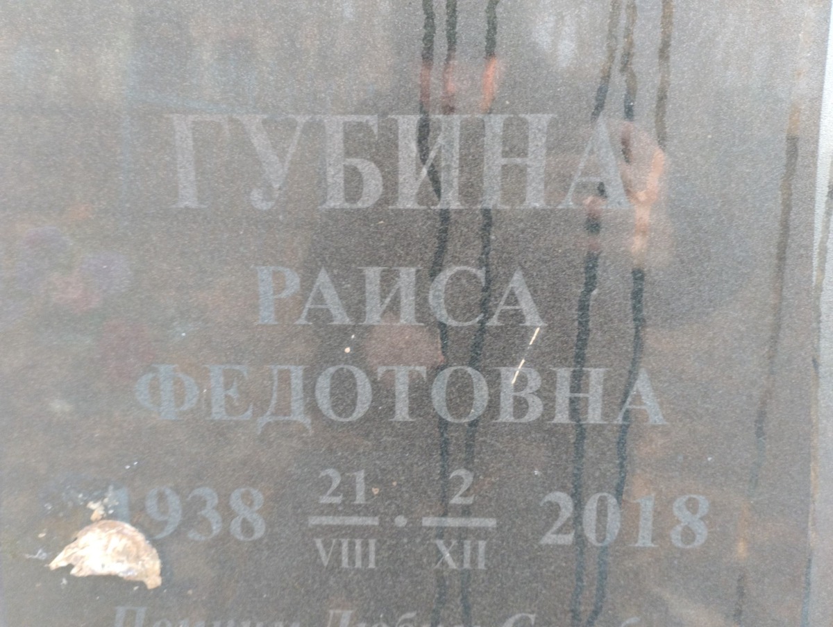 Губина Раиса Федотовна