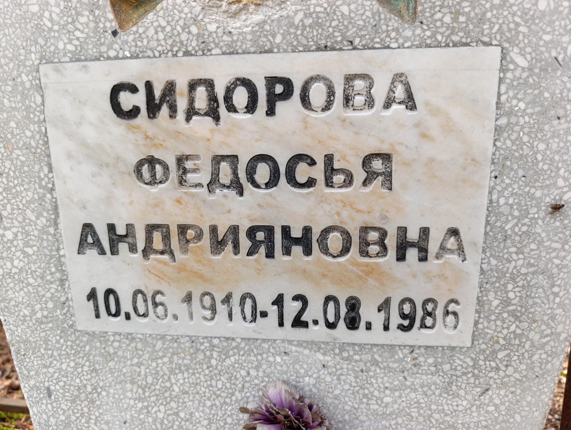 Сидорова Федосья Андрияновна