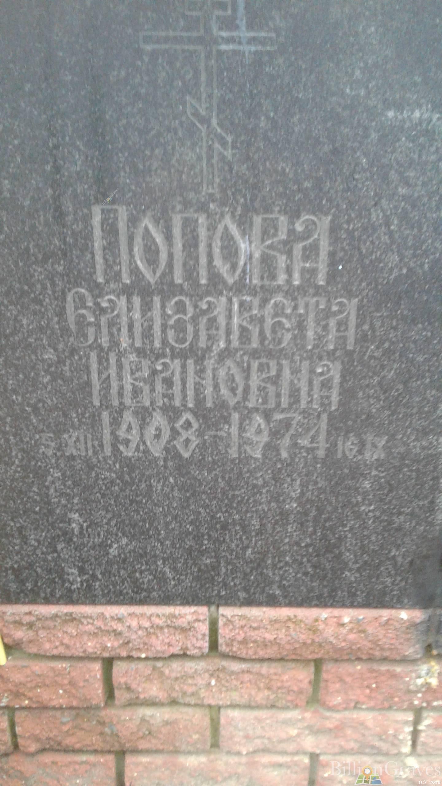 Попова Елизавета Ивановна
