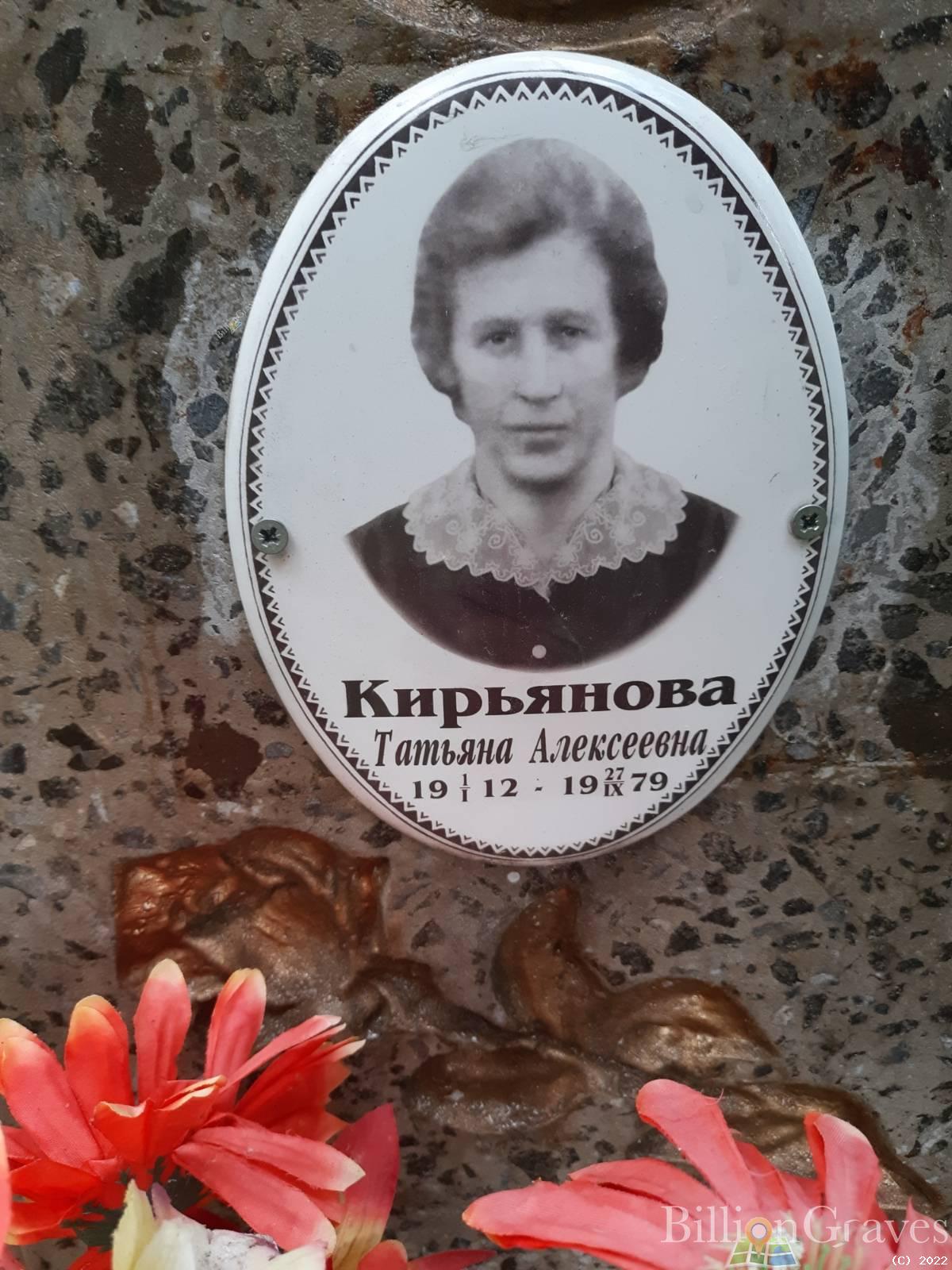Кирьянова Татьяна Алексеевна