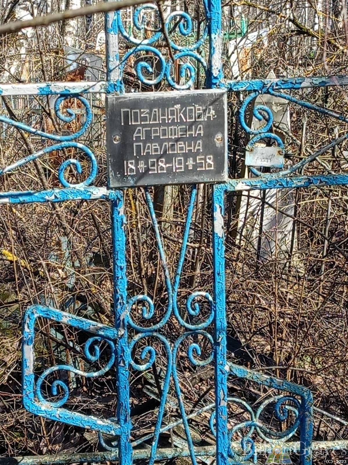 Позднякова Агрофена Павловна