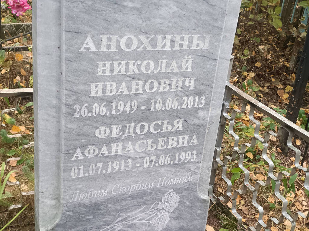 Анохина Федосья Афанасьевна