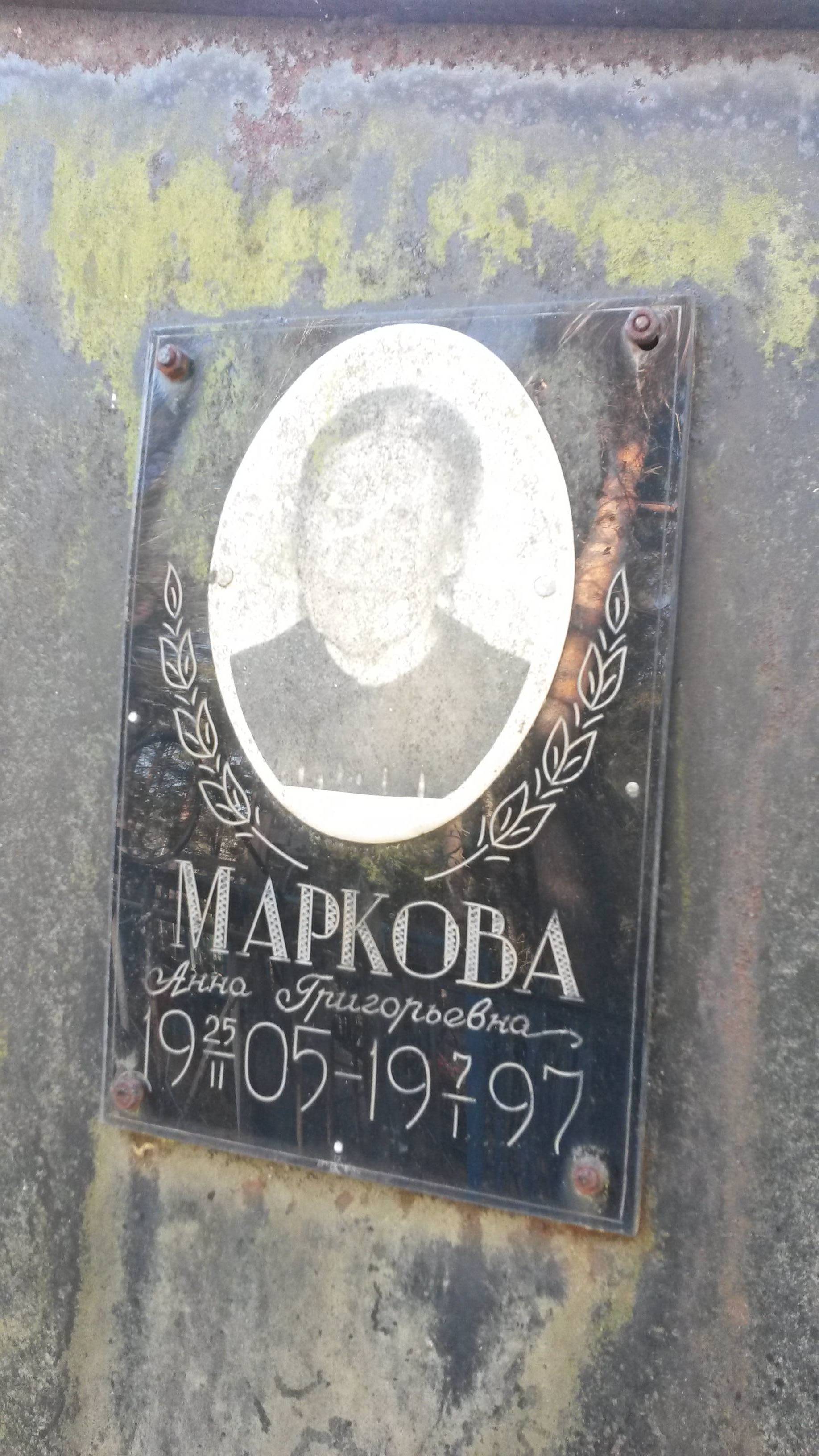 Маркова Анна Григорьевна