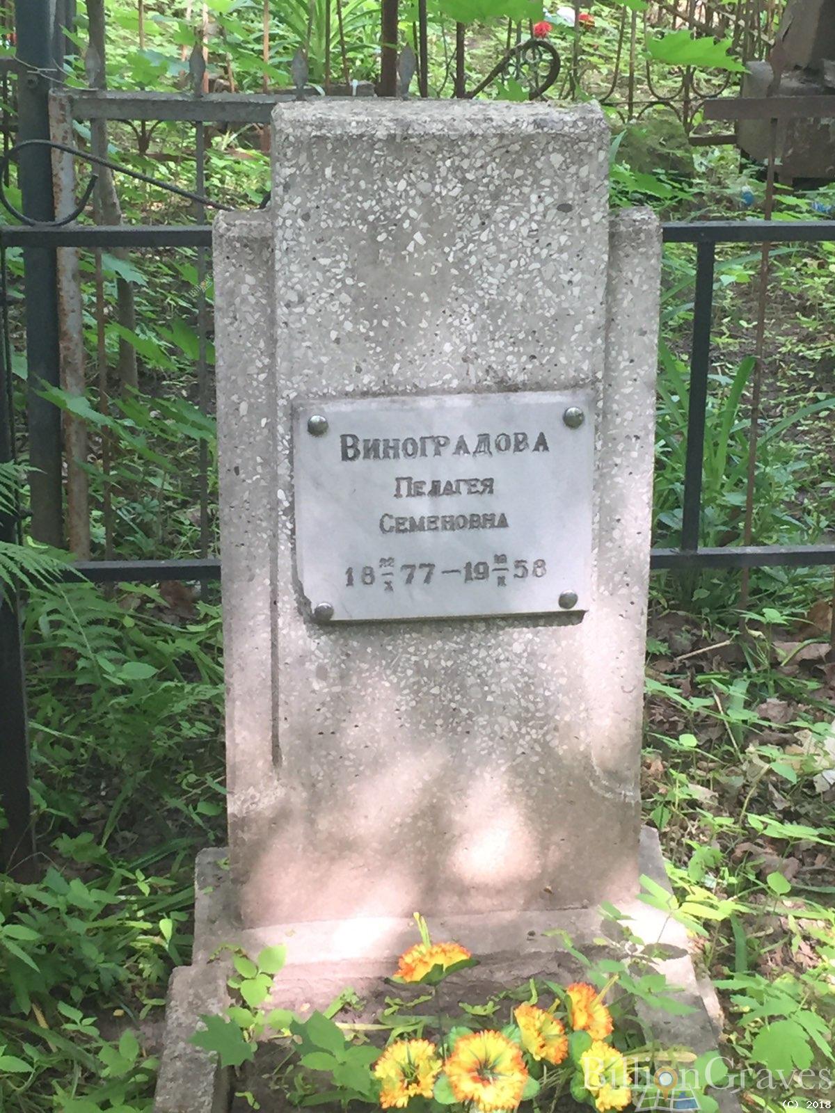 Виноградова Пелагея Степановна