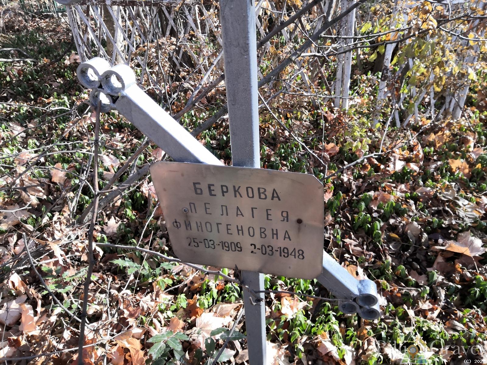 Беркова Пелагея Финогеновна