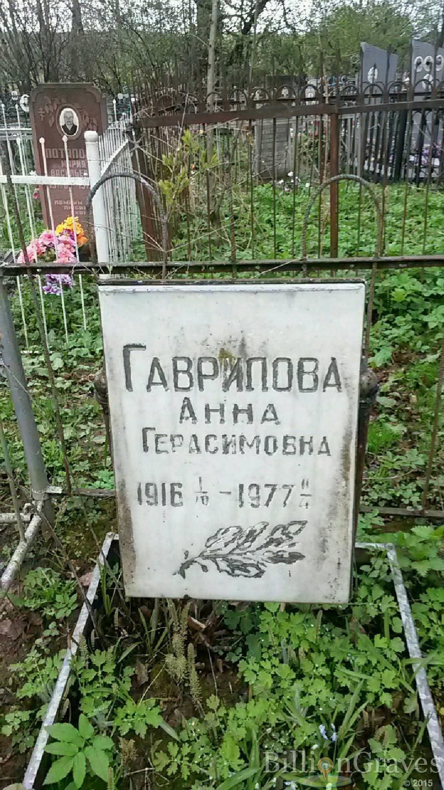 гаврилова анна герасимовна