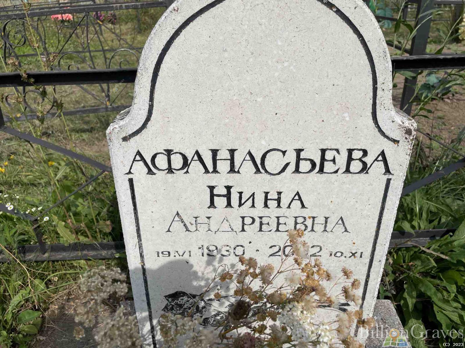 Афанасьева Нина Андреевна