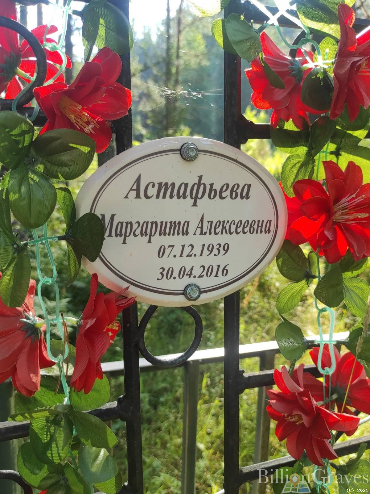 Астафьева Маргарита Алексеевна
