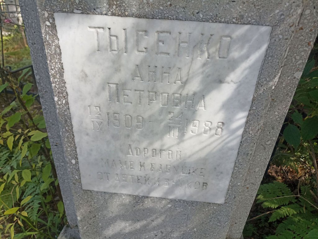 Тысенко Анна Петровна