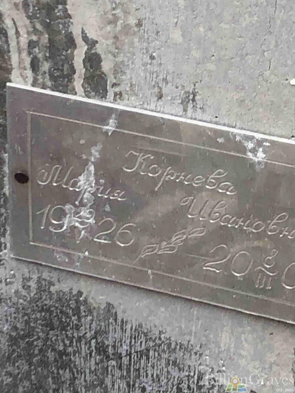 Корнева Мария Ивановна