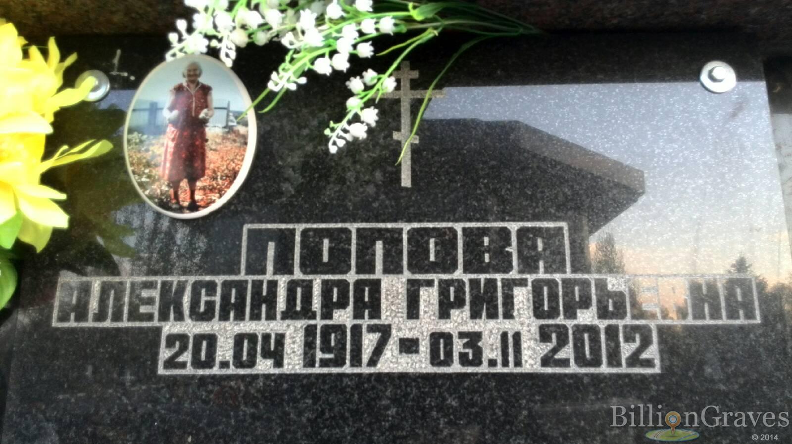 Попова Александра Гргорьевна