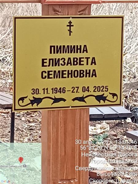 Пимина Елизавета Семеновна