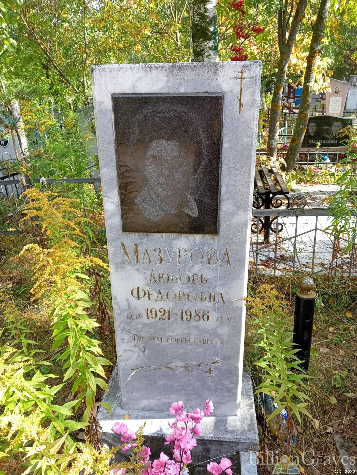 Мазурова Любовь Фёдоровна