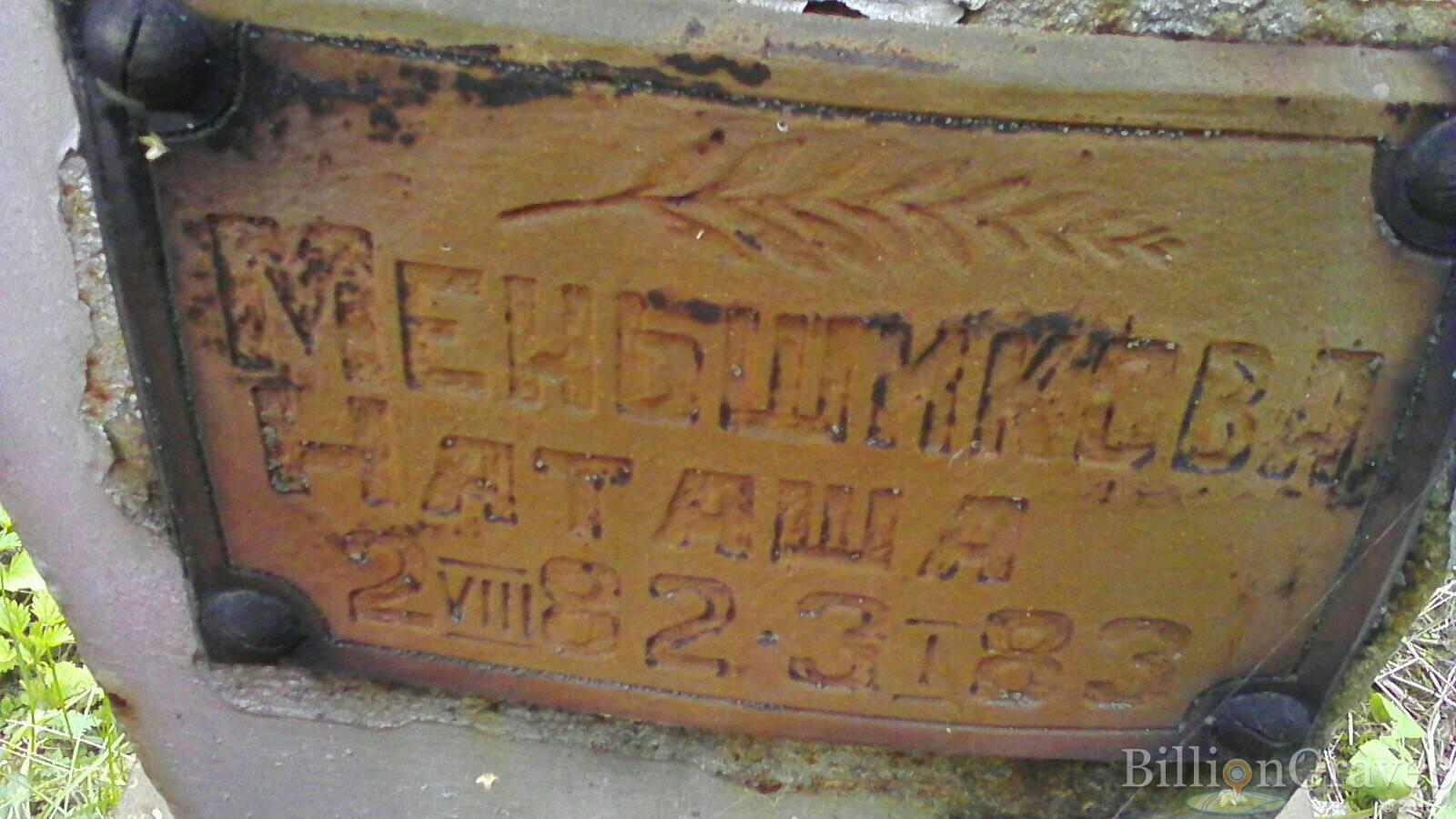 Меньшикова Наташа