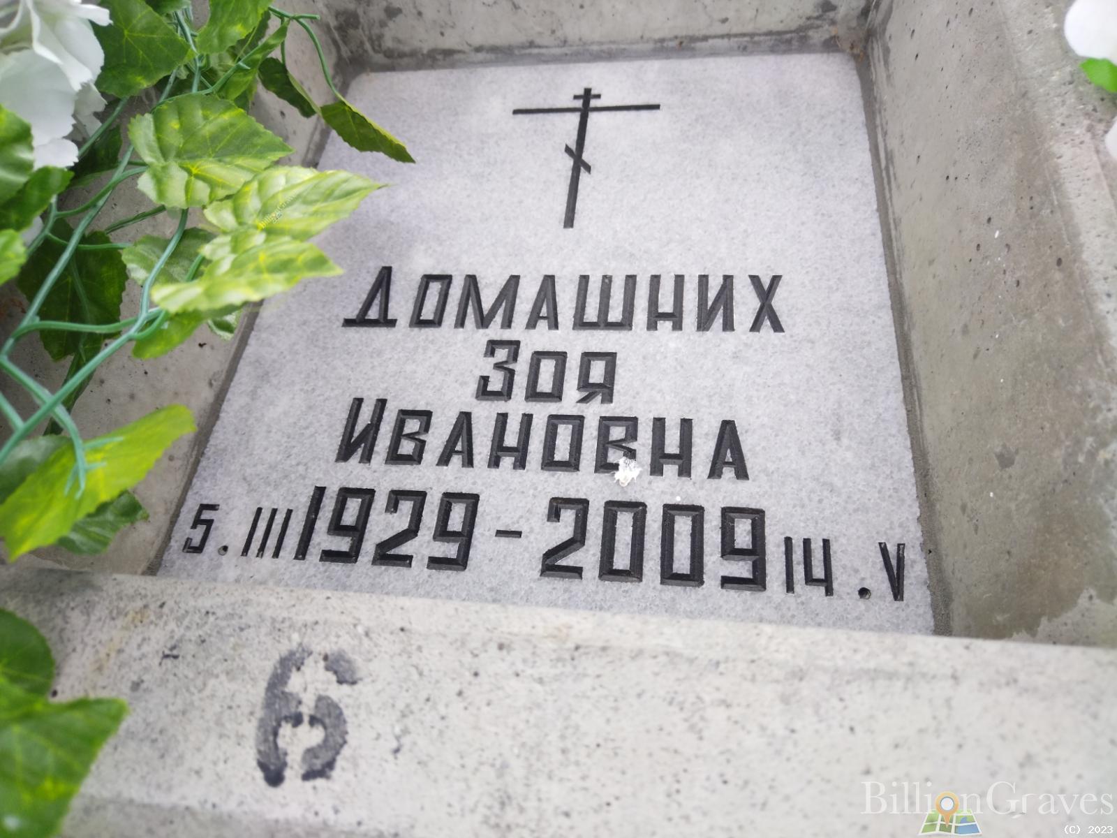Домашних Зоя Ивановна