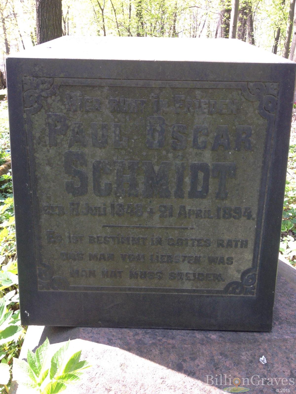 Schmidt Paul Oscar