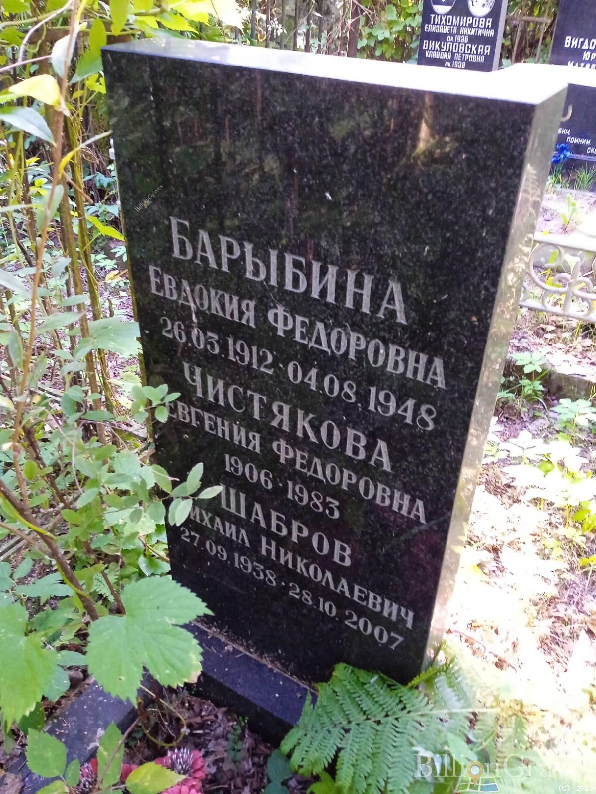 Барабина Евдокия Федоровна