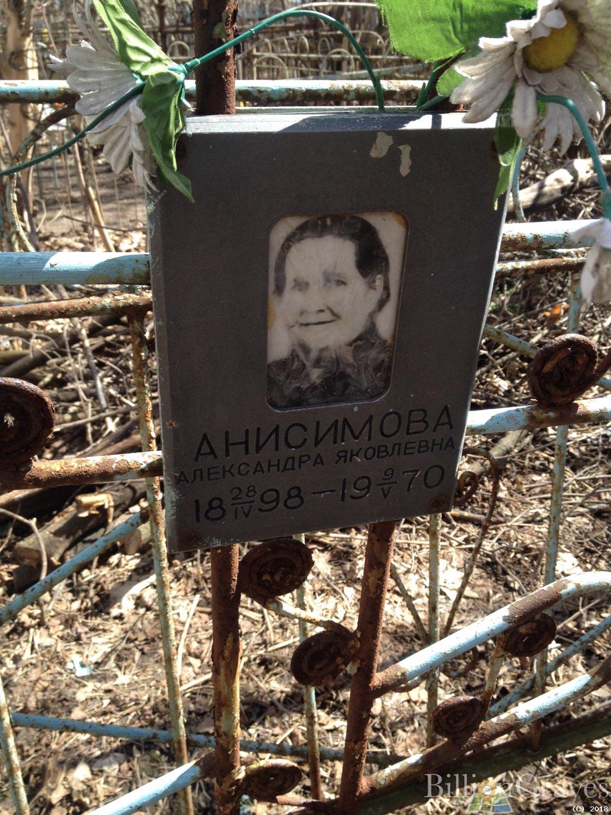 Анисимова Александра Яковлевна