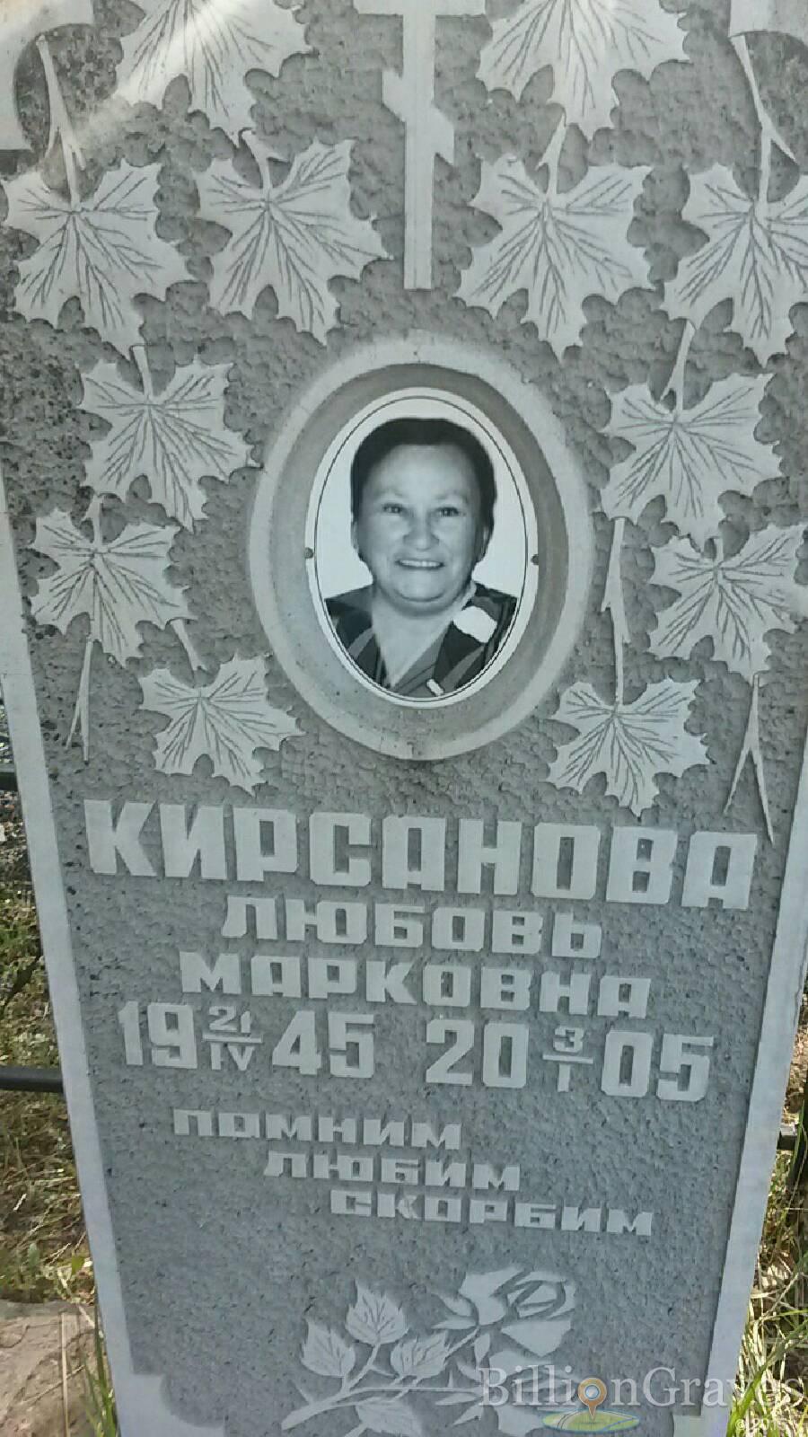 Кирсанова Любовь Марковна