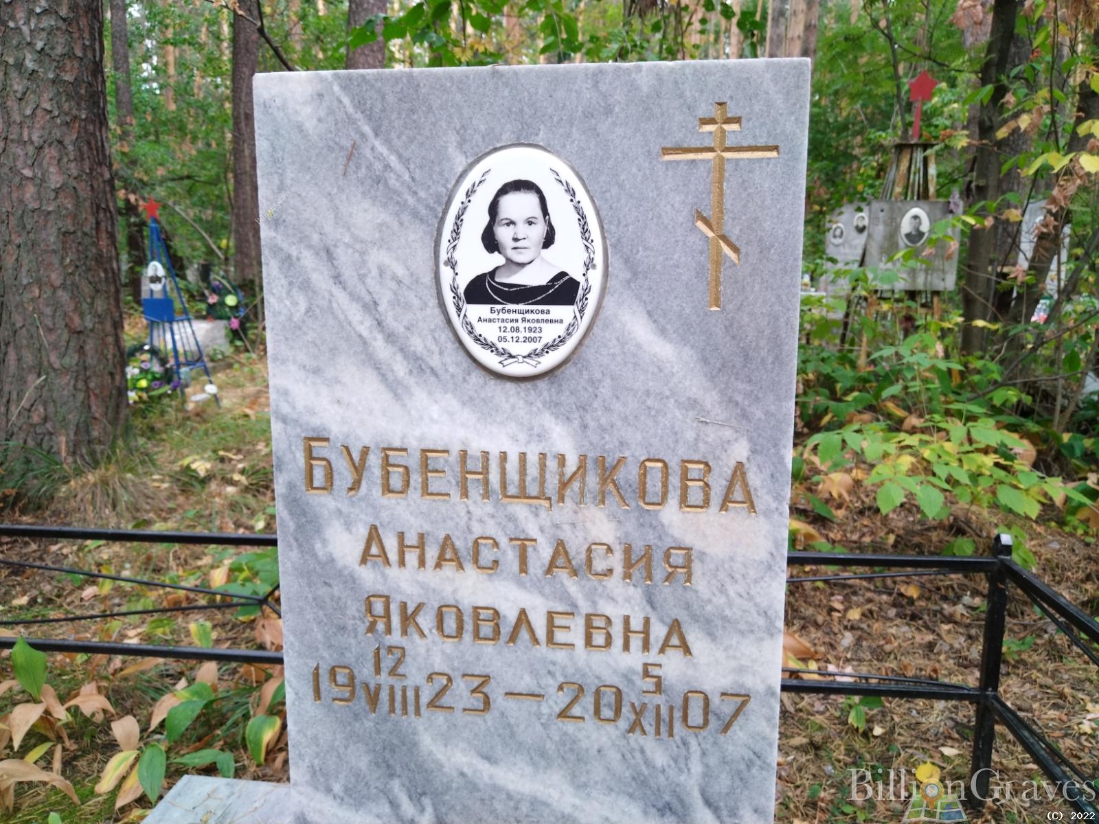 Бубенщикова Анастасия Яковлевна