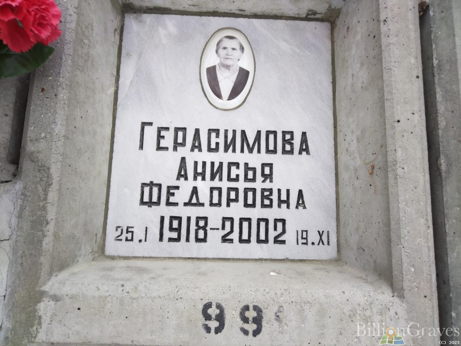 Герасимова Анисья Федоровна