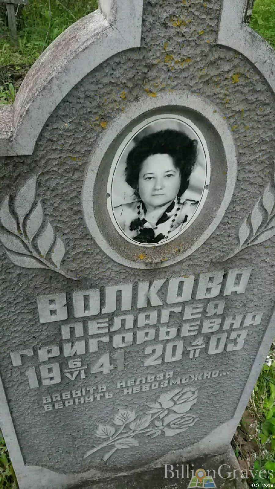 Волкова Пелагея Григорьевна
