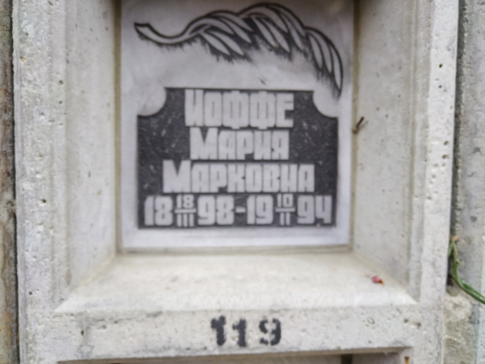 Иоффе Мария Марковна