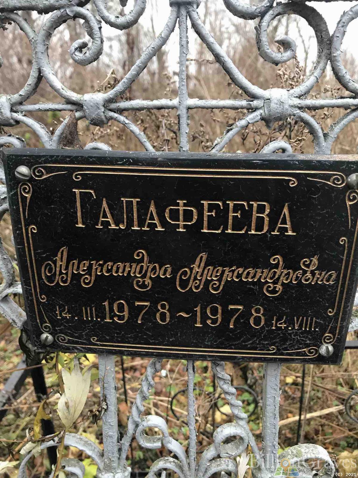 Галафеева Александра Александровна