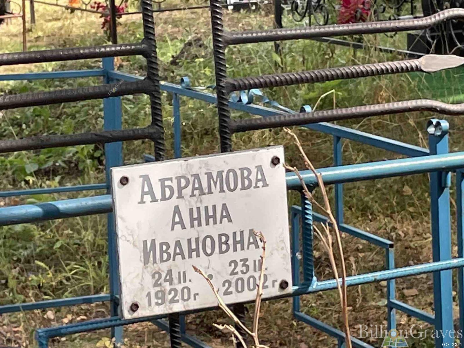 Абрамова Анна Ивановна