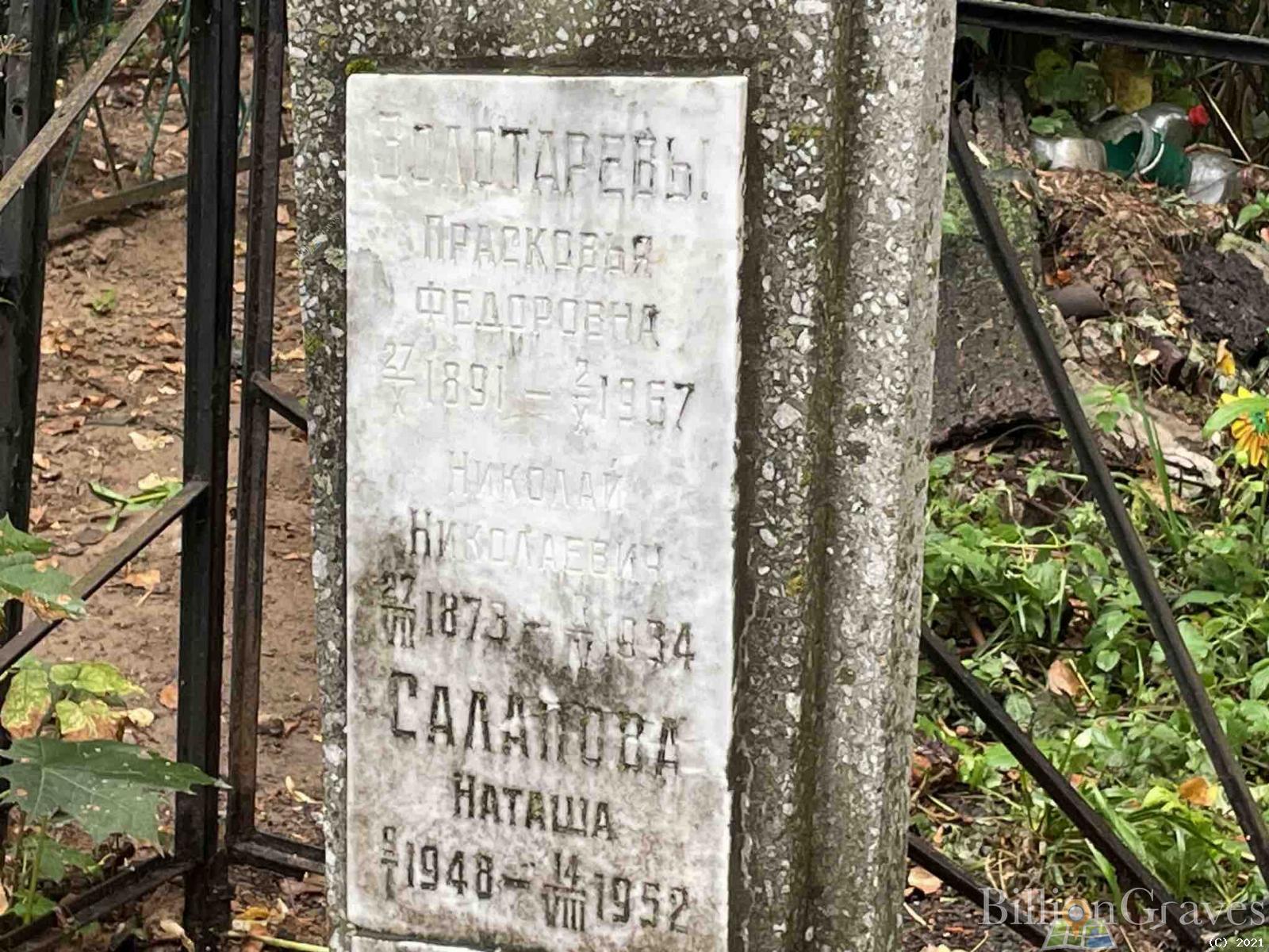 Золотарева Прасковья Федоровна