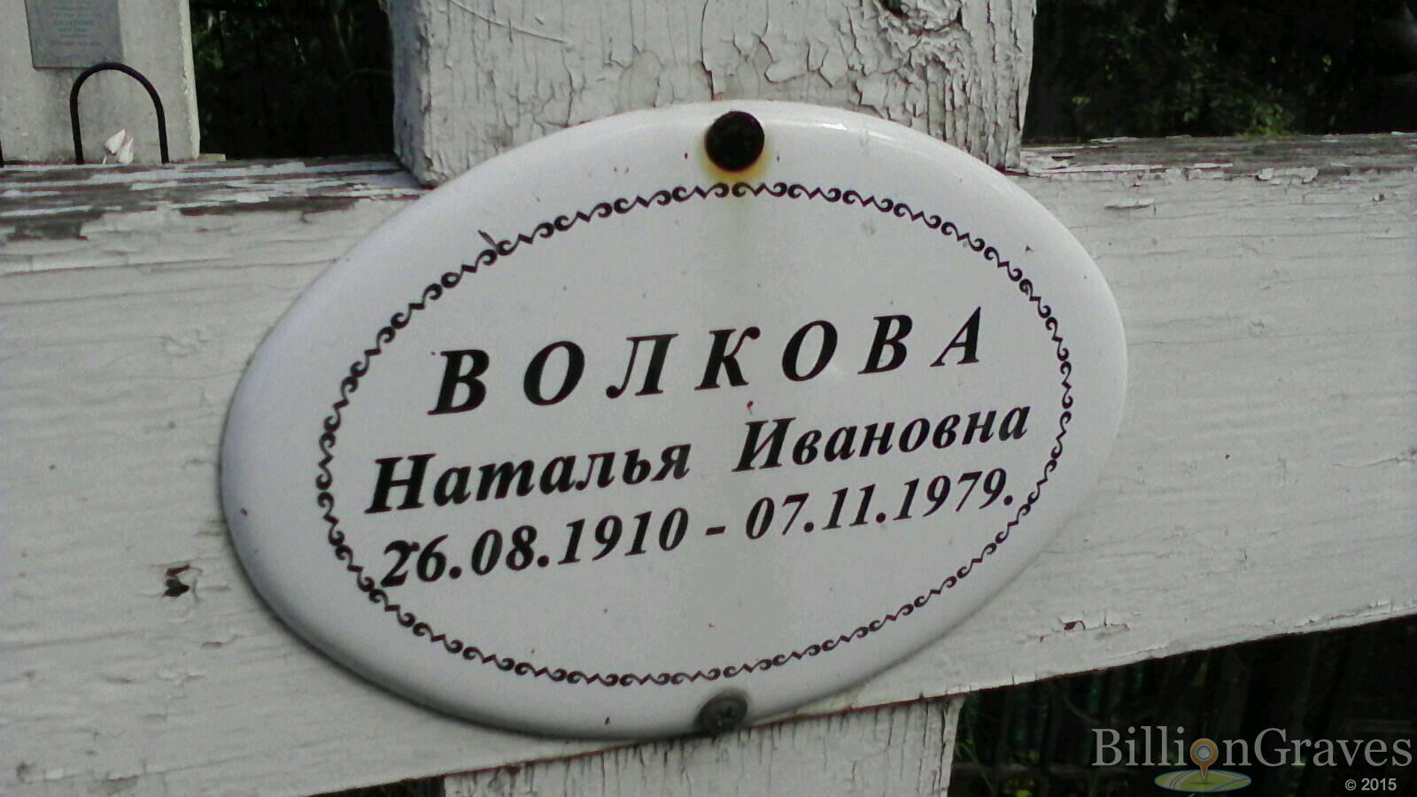 Волкова Наталья Ивановна
