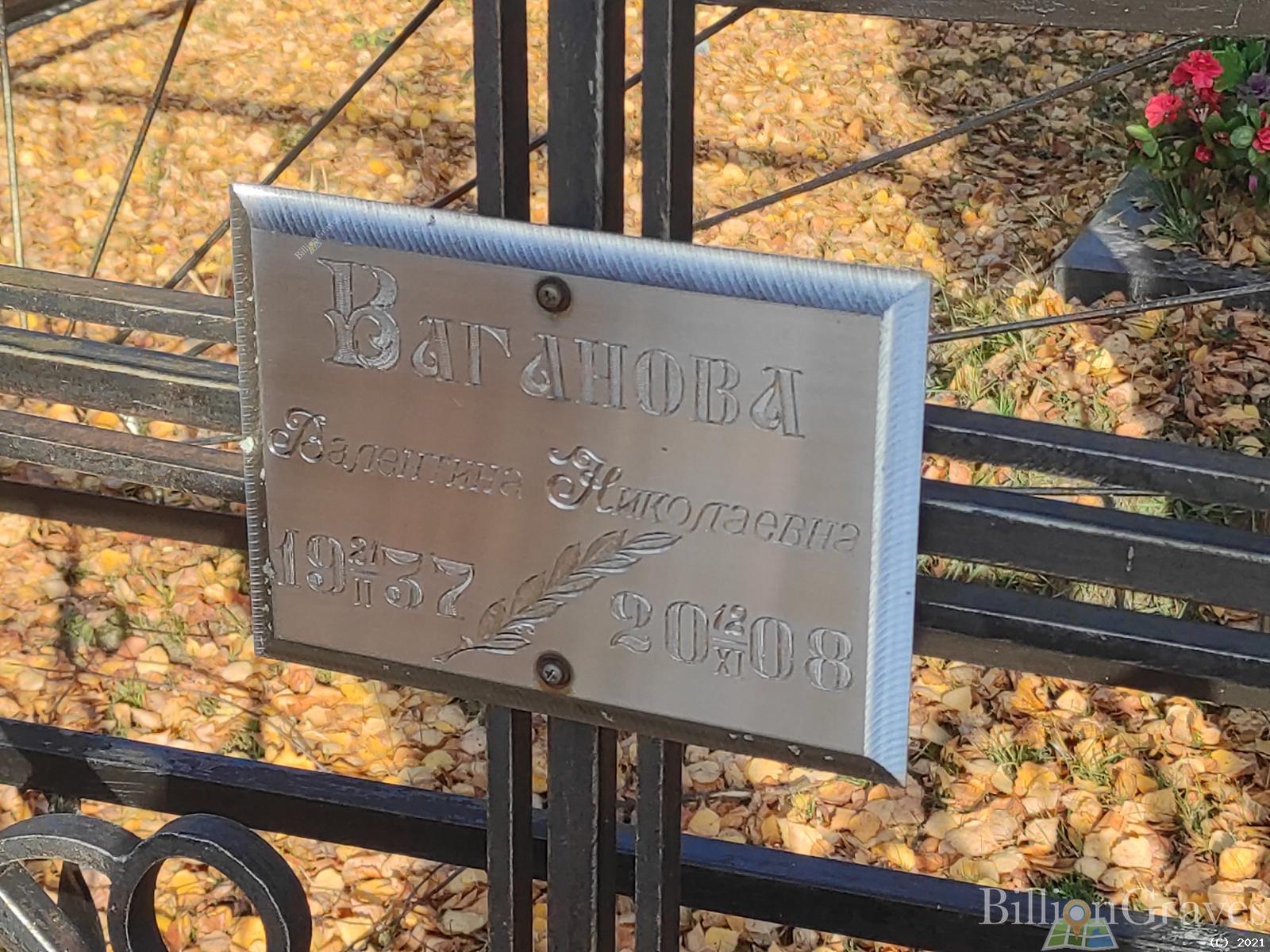 Ваганова Валентина Николаевна