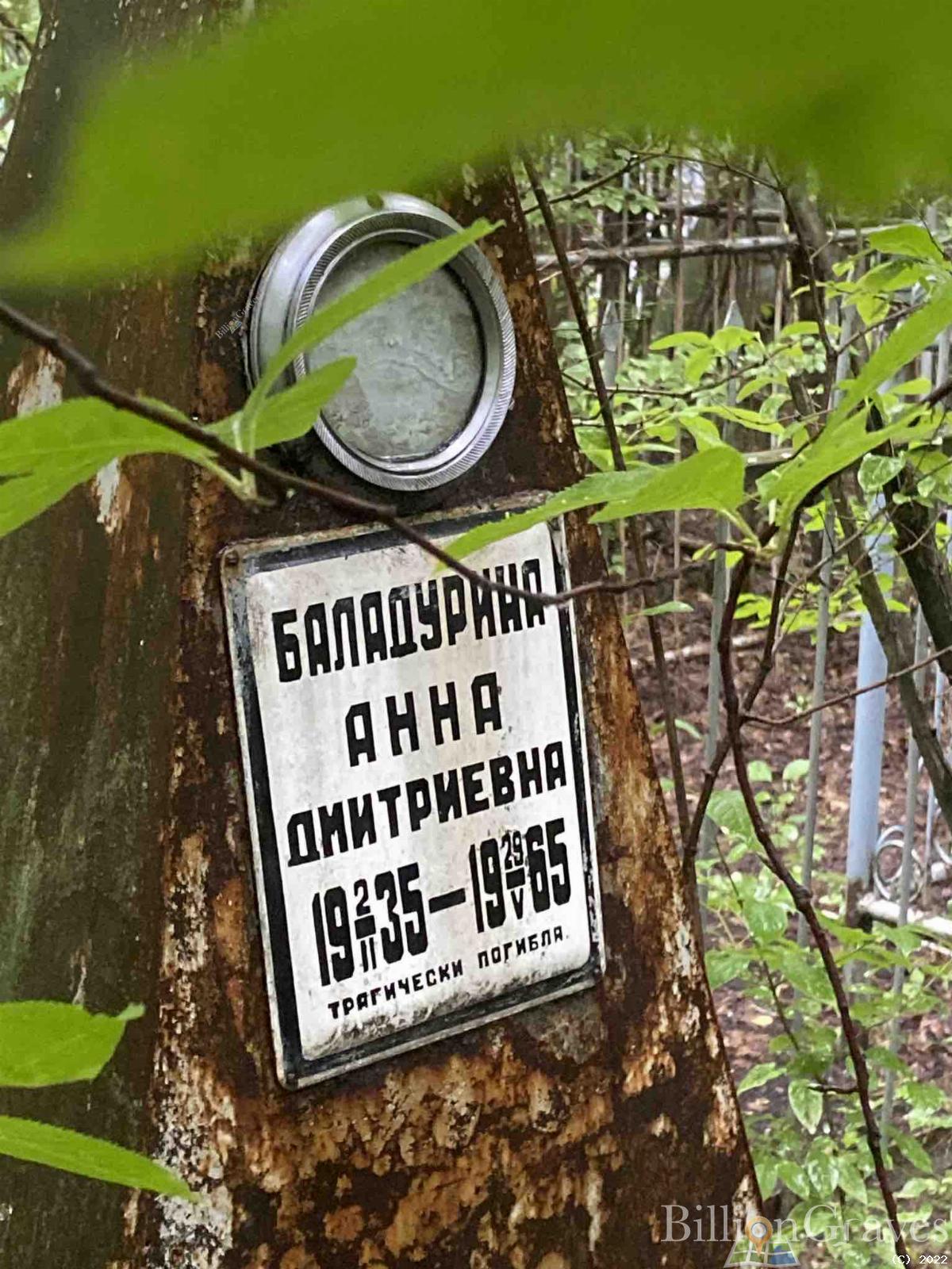Баладурина Анна Дмитриевна