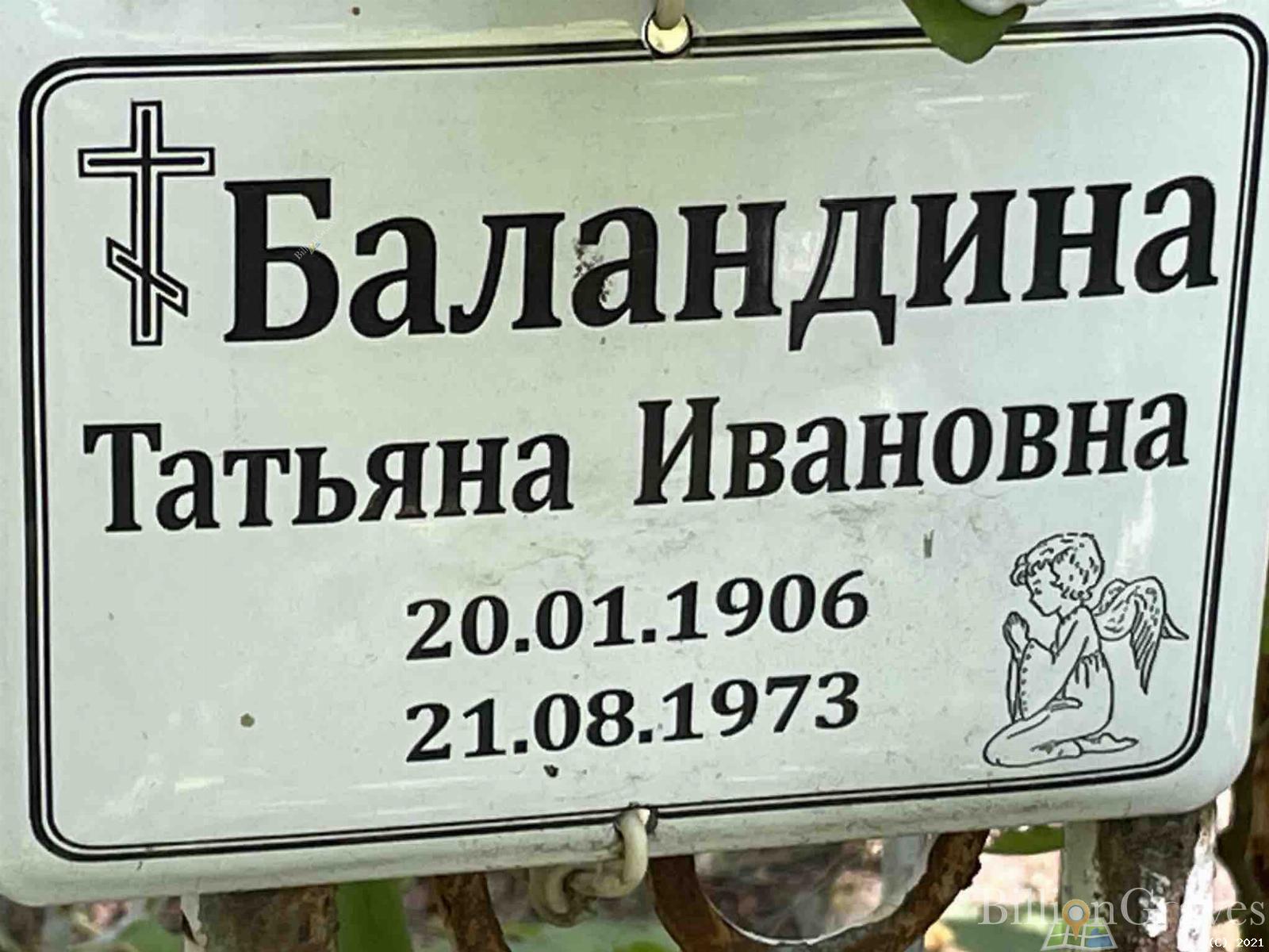 Баландина Татьяна Ивановна