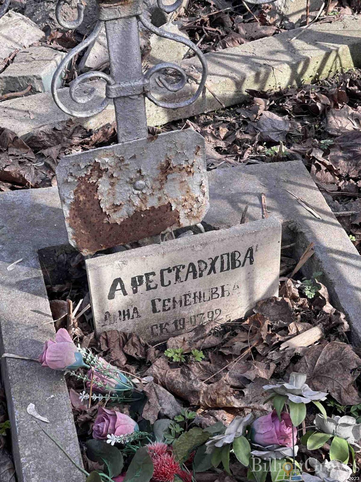 Арестархова Анна Семеновна