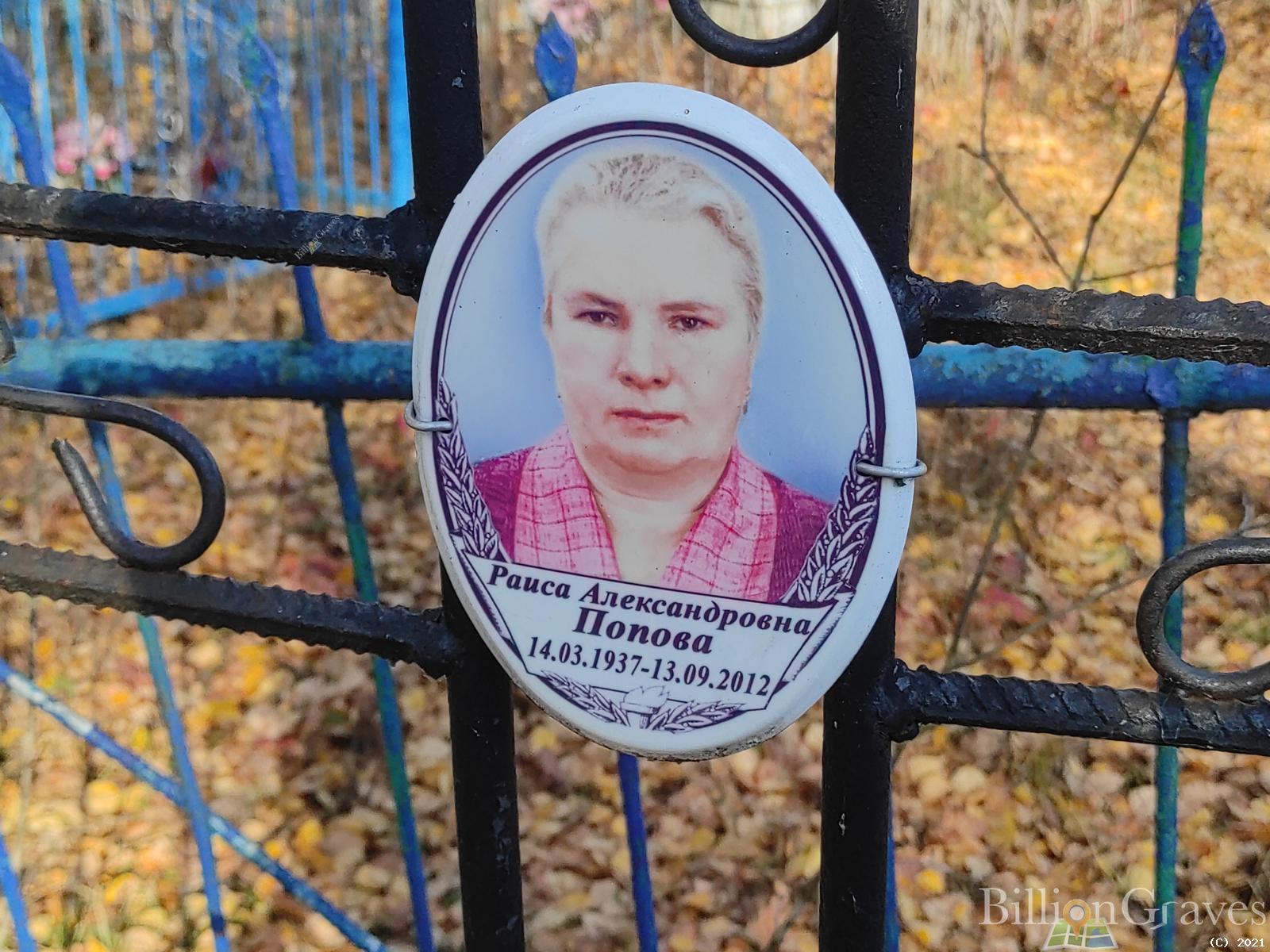 Попова Раиса Александровна