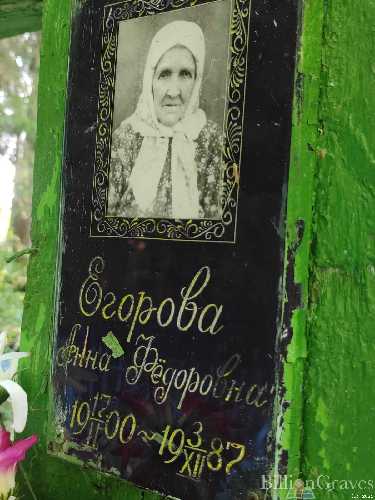 Егорова Анна Фёдоровна