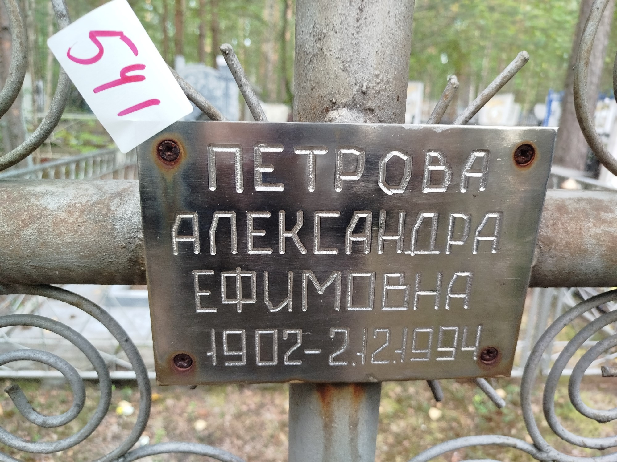 Петрова Александра Ефимовна