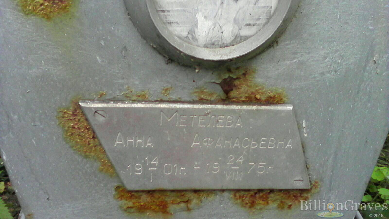 Метелева Анна Афанасьевна