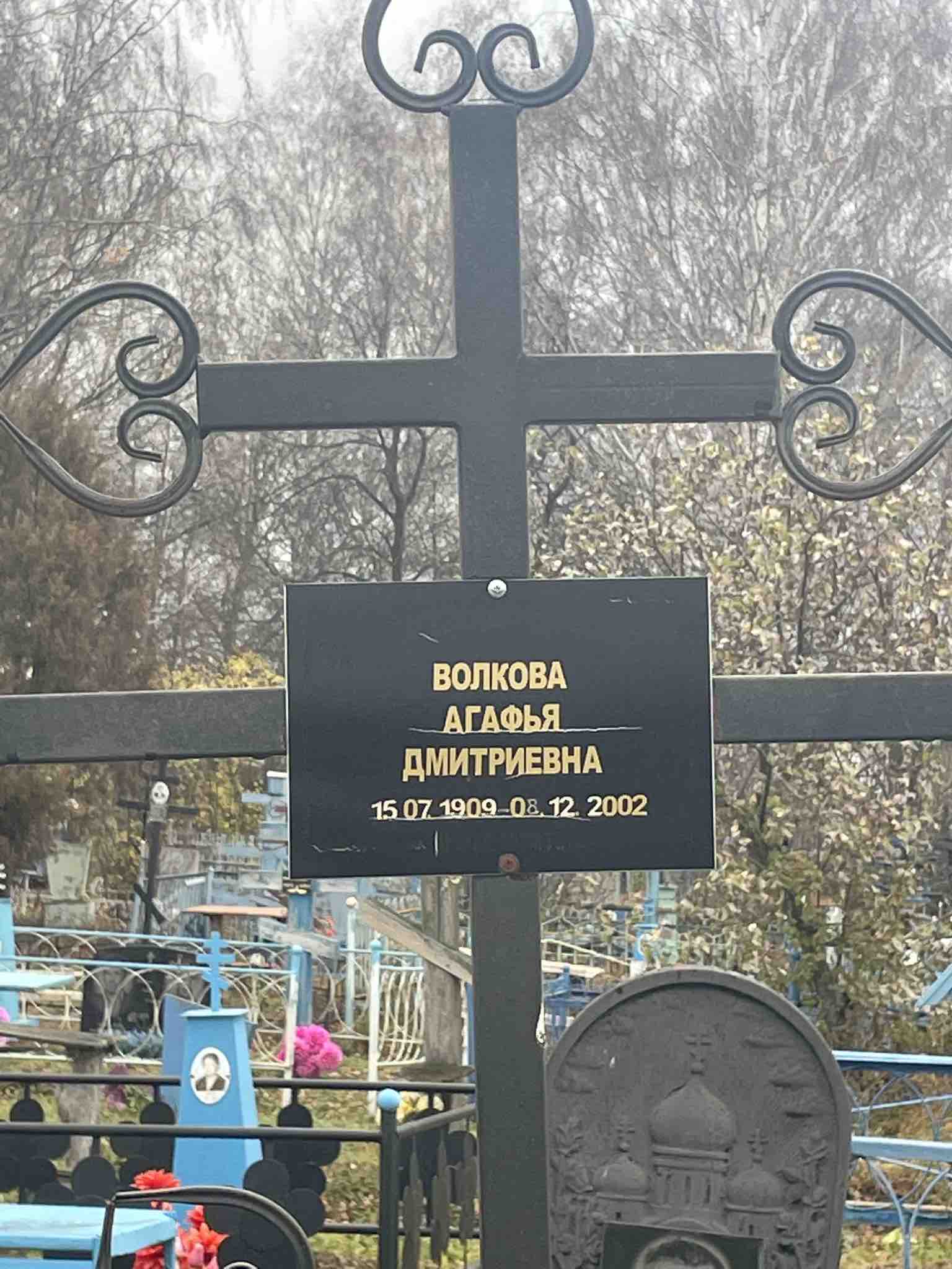 Волкова Агафья Дмитриевна