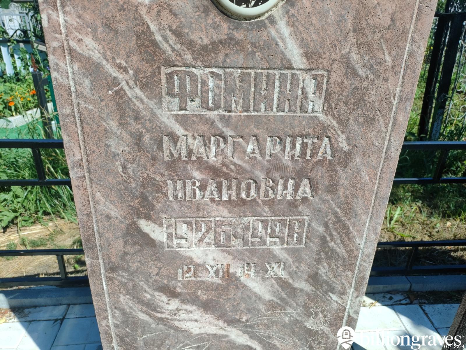 Фомина Маргарита Ивановна