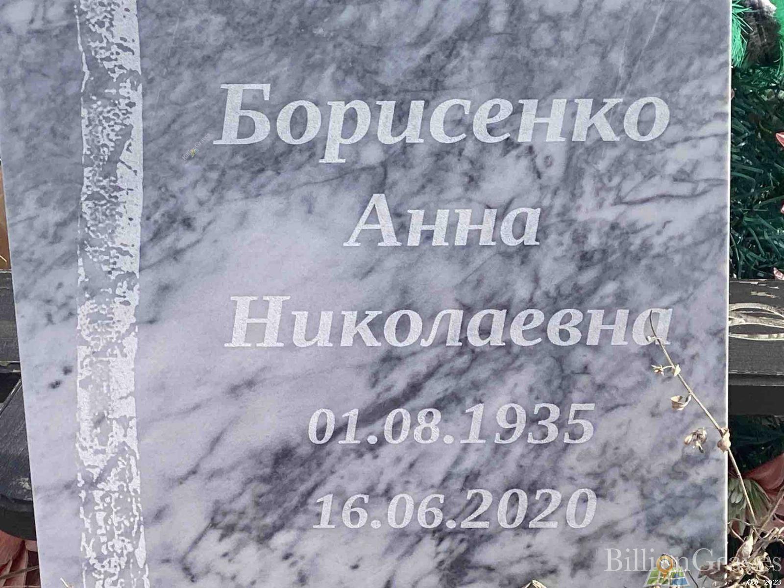 Борисенко Анна Николаевна