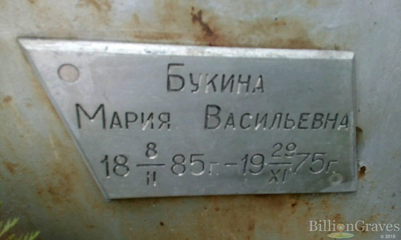Букина Мария Васильевна