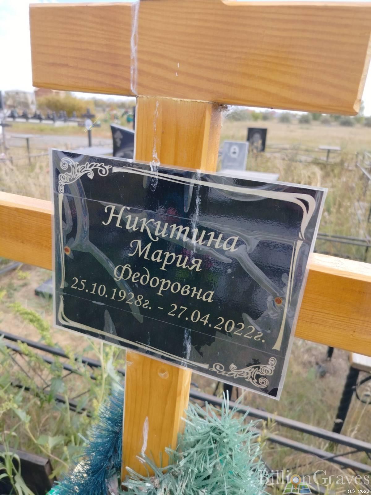 Никитина Мария Федоровна