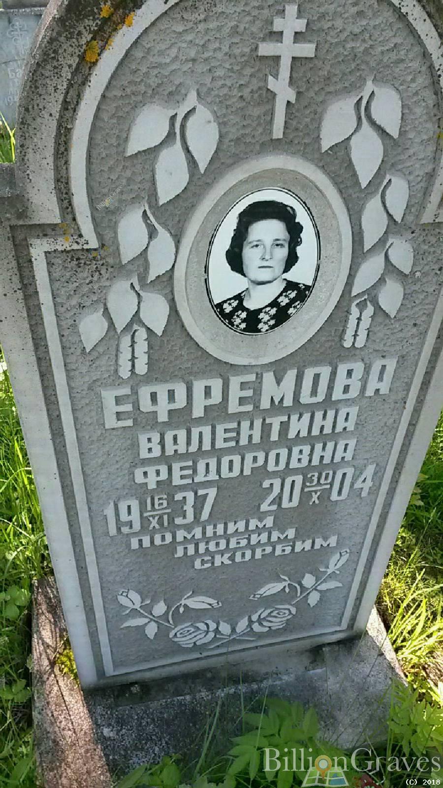 Ефремова Валентина Федоровна
