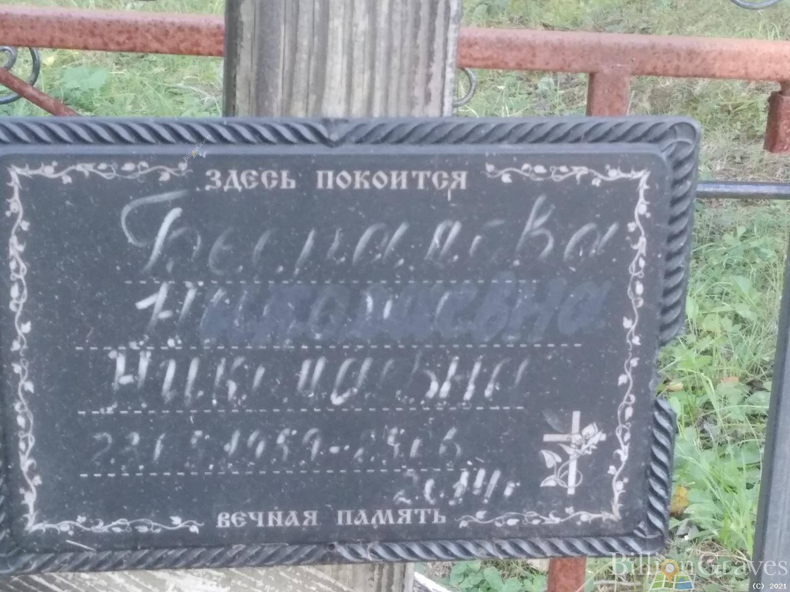 Беспалова Николаевна