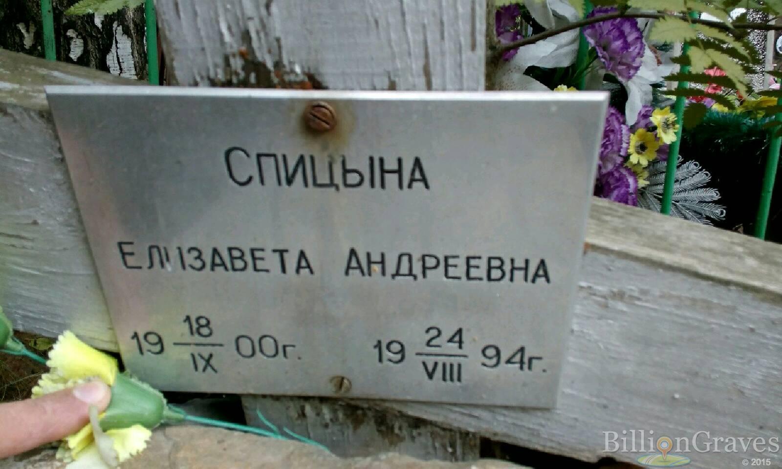 Спицина Елизавета Андреевна