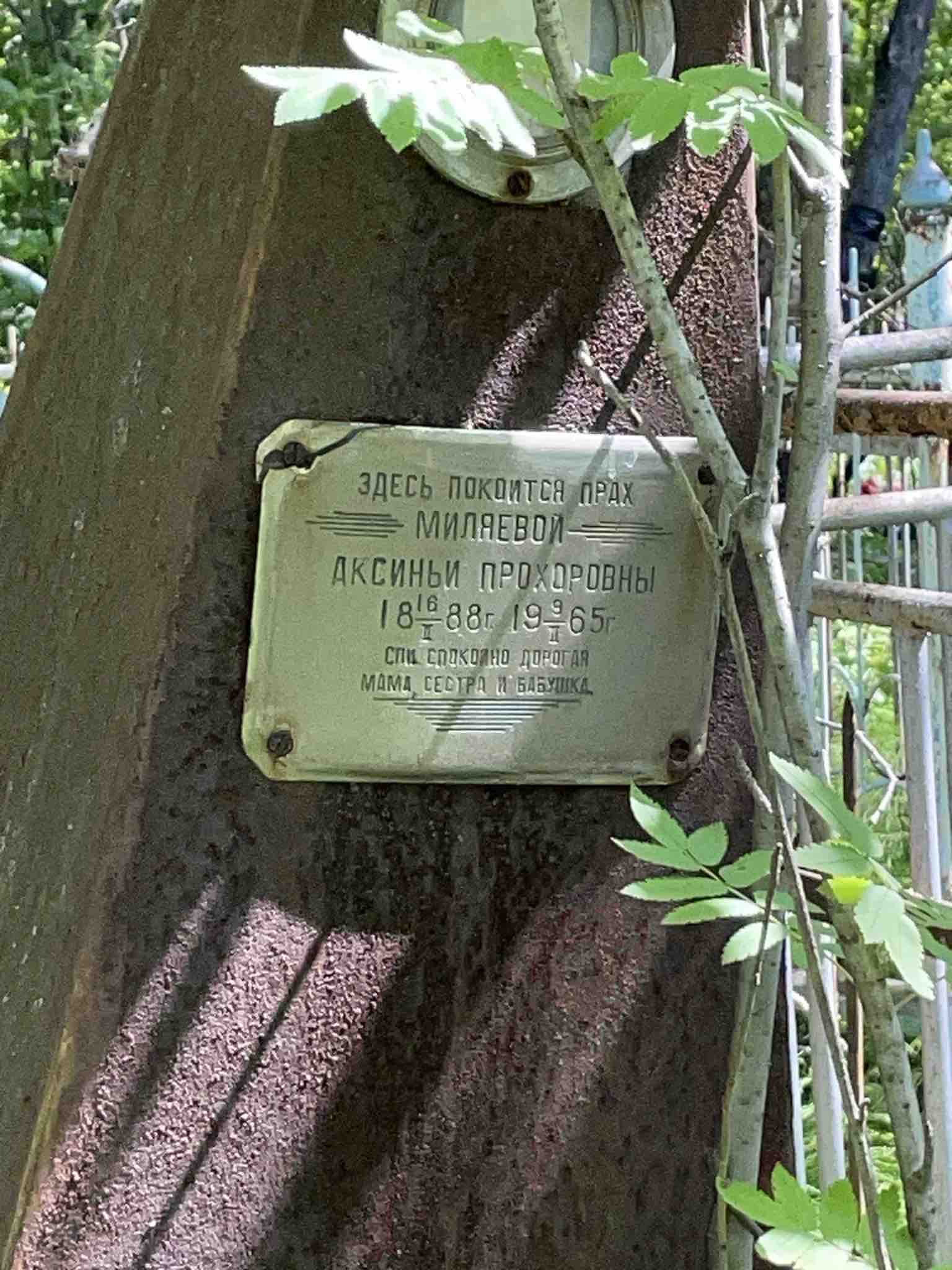 Миляева Аксинья Прохоровна